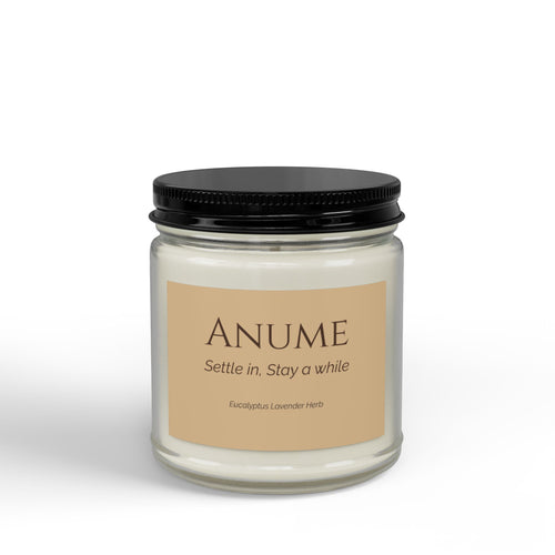 ANUME Eucalyptus Lavender Herb Scented Soy Candles with Black Lid, (4 and 9oz)